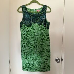 Lilly Pulitzer navy & green shift dress